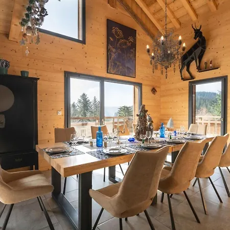 Le Carnotzet Luxury With Covered Hot Tub Panoramic Sauna Chalet *