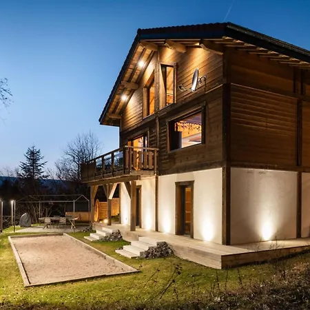 Chalet Le Carnotzet Luxury With Covered Hot Tub Panoramic Sauna